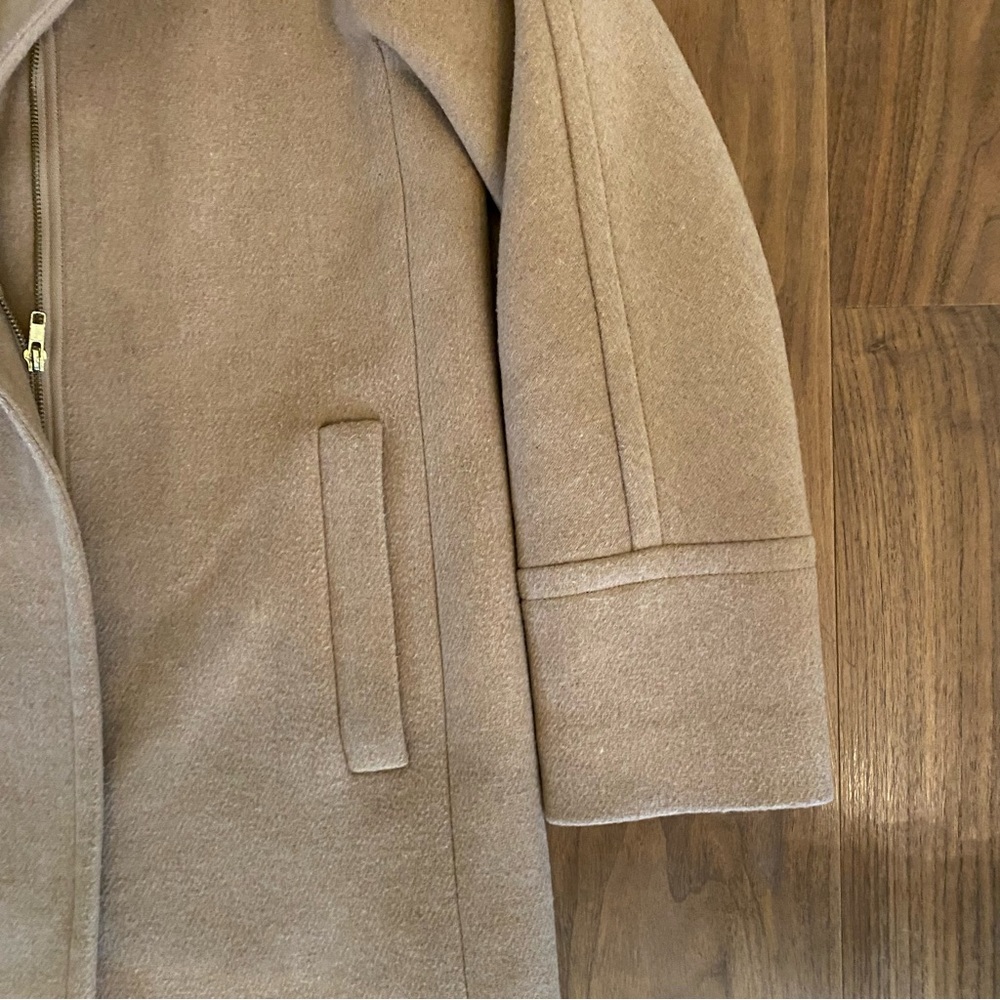 J.Crew Camel Wool Blend Coat Size 6 Classic Tan - Picture 6 of 10